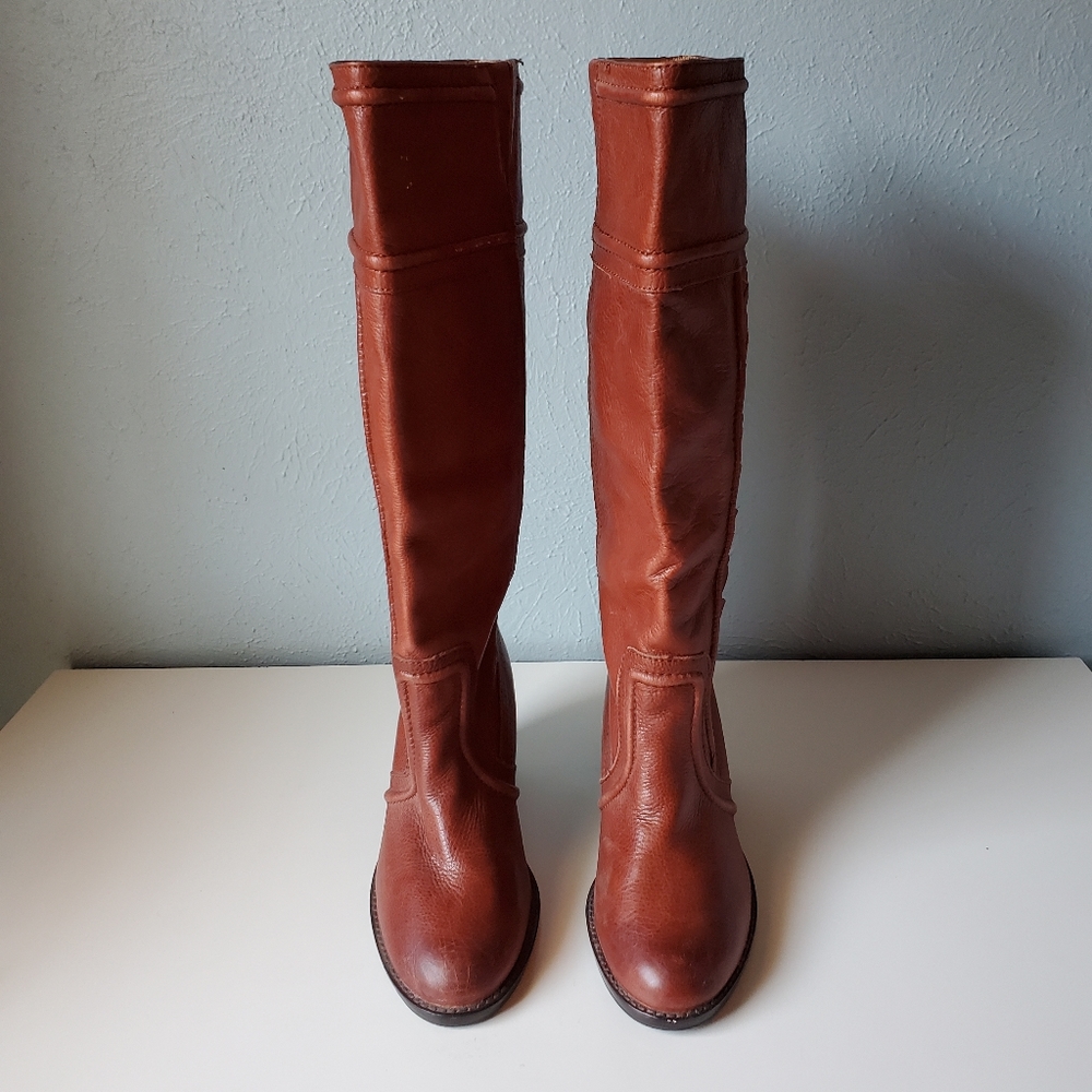 Vintage Fossil Brand 70's Style Boho Genuine Leather Boots Western Festival 8 - Picture 12 of 13